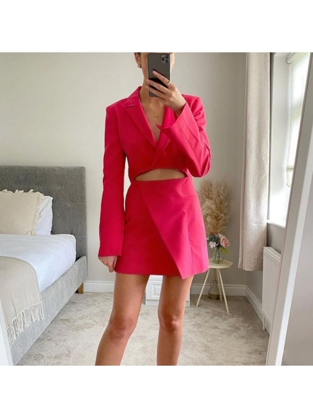 NWT Zara Cut Out Blazer Dress, Size XS - Picture 7 of 13